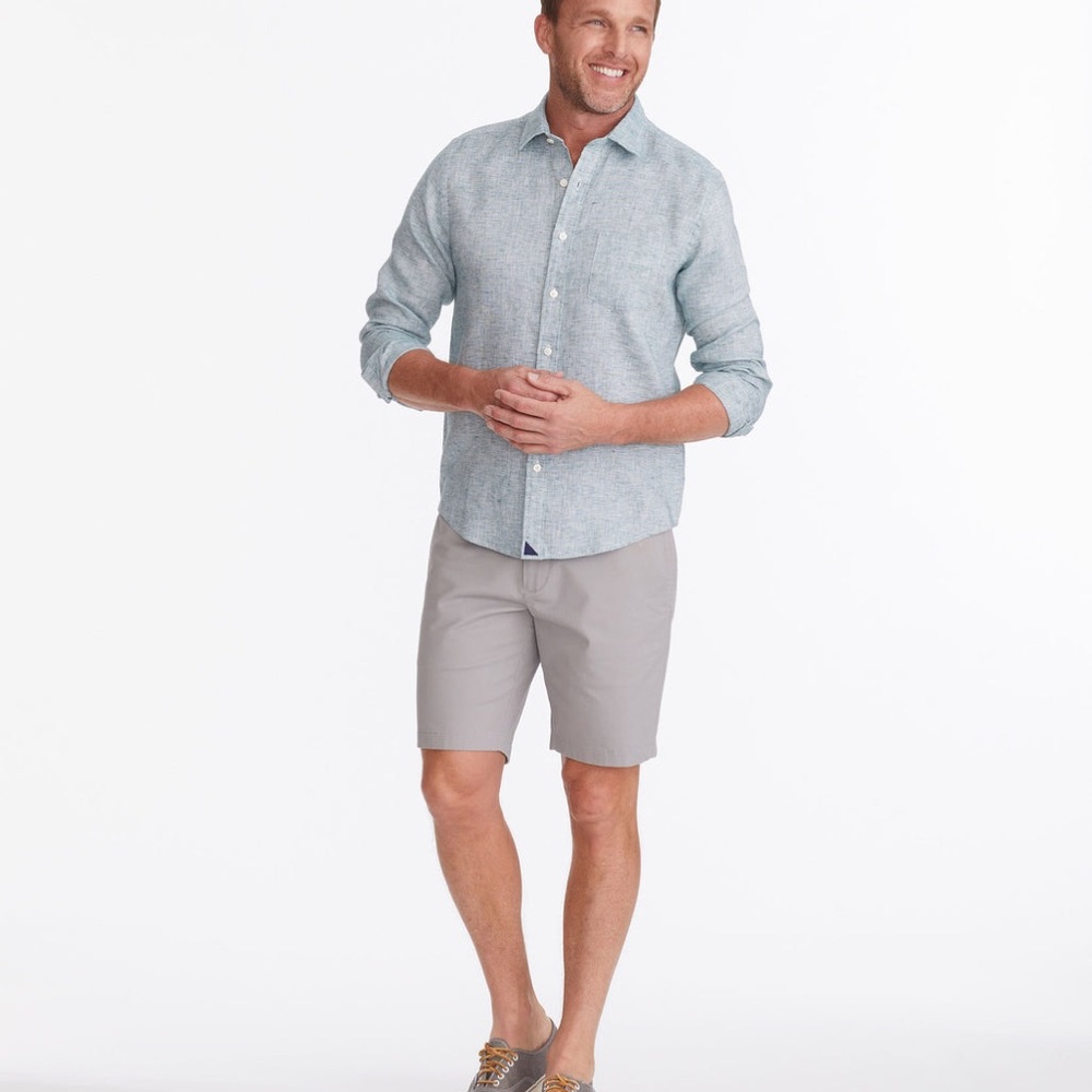 Gray Untuckit Chino Shorts